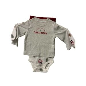 Child of Mine Carters Christmas Santa‎ Long Sleeve Bodysuit Pants Set 12M